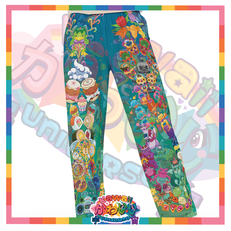 Kawaii Universe - Cute Cheery KUtemas Designer Unisex Flow Pants