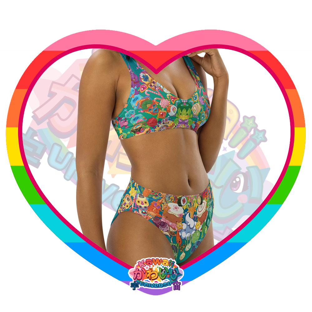 Kawaii Universe - Cute Cheery KUtemas Ladies Sport Bikini Set