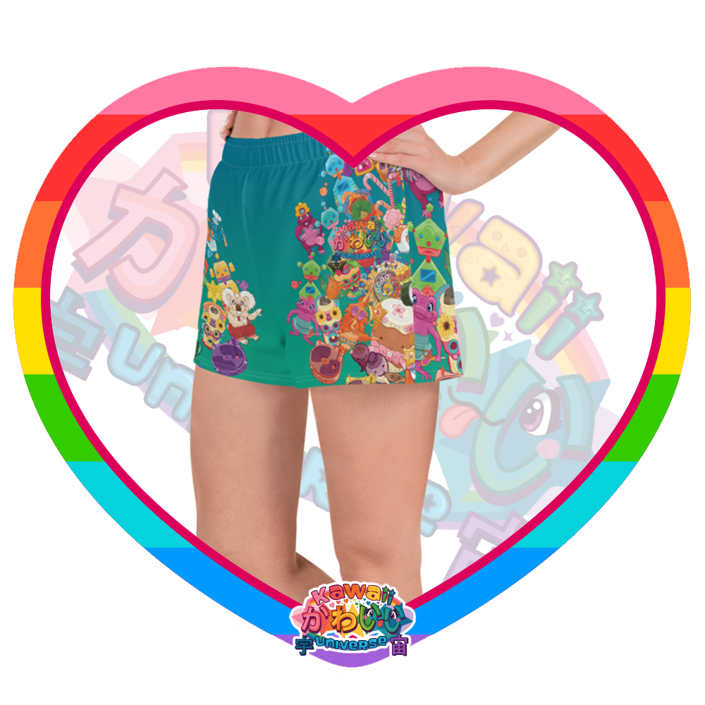 Kawaii Universe - Cute Cheery KUtemas Ladies Sports Shorts