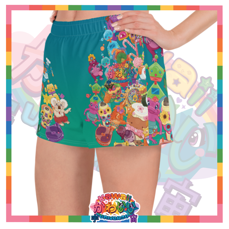 Kawaii Universe - Cute Cheery KUtemas Ladies Sports Shorts