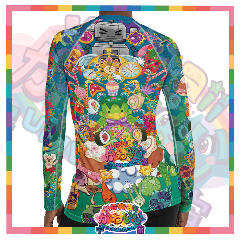 Kawaii Universe - Cute Cheery KUtemas Ladies Rash Guard