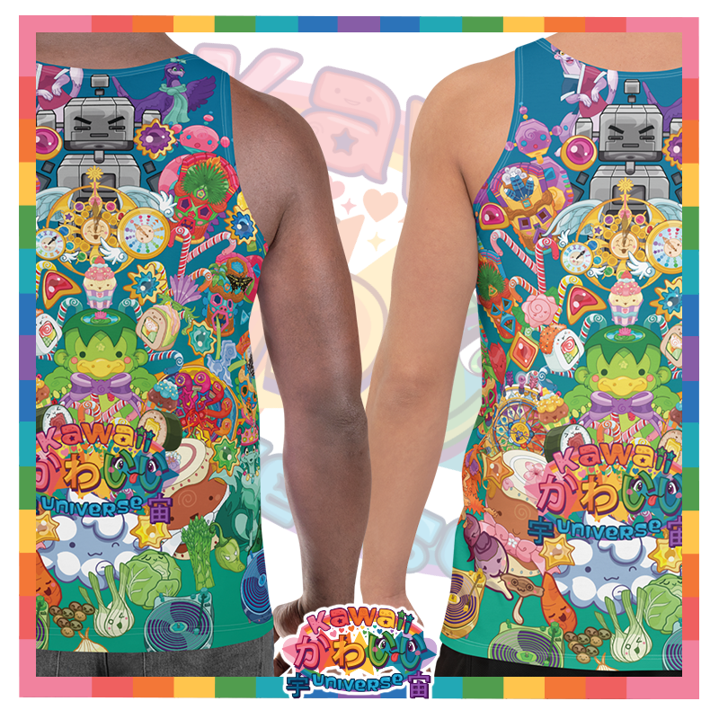 Kawaii Universe - Cute Cheery KUtemas Mens or Unisex Tank Top