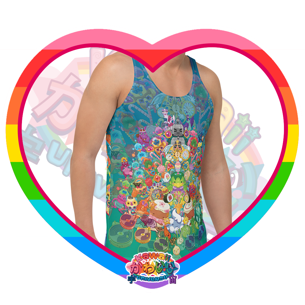 Kawaii Universe - Cute Cheery KUtemas Mens or Unisex Tank Top