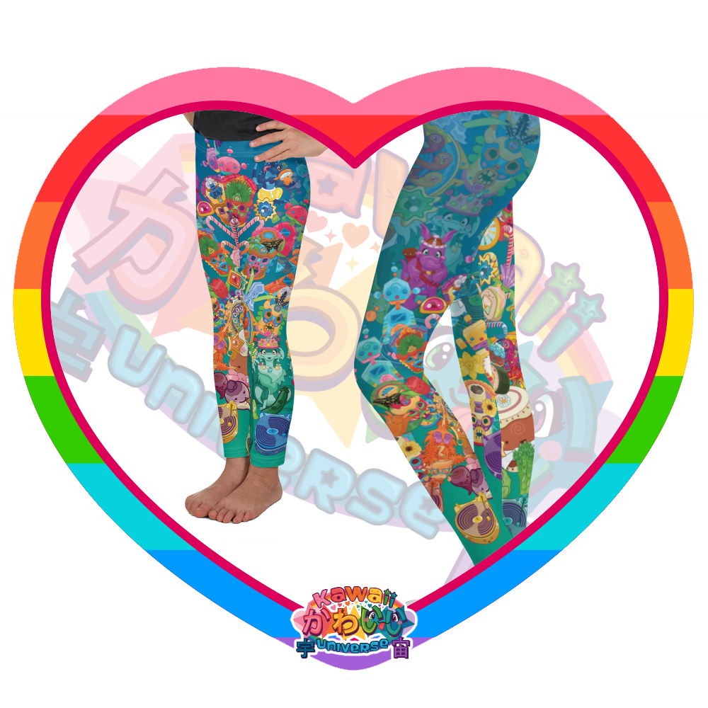 Kawaii Universe - Cute Cheery KUtemas Toddler to Tween Leggings