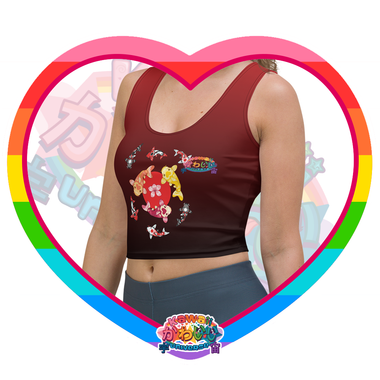 Kawaii Universe - Cute Classic Koi Noir Ladies Sports Crop