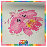 Kawaii Universe - Queen Corsage Orchid Versatile Sticker - Classic or Glass Decal or Magnet or Patch