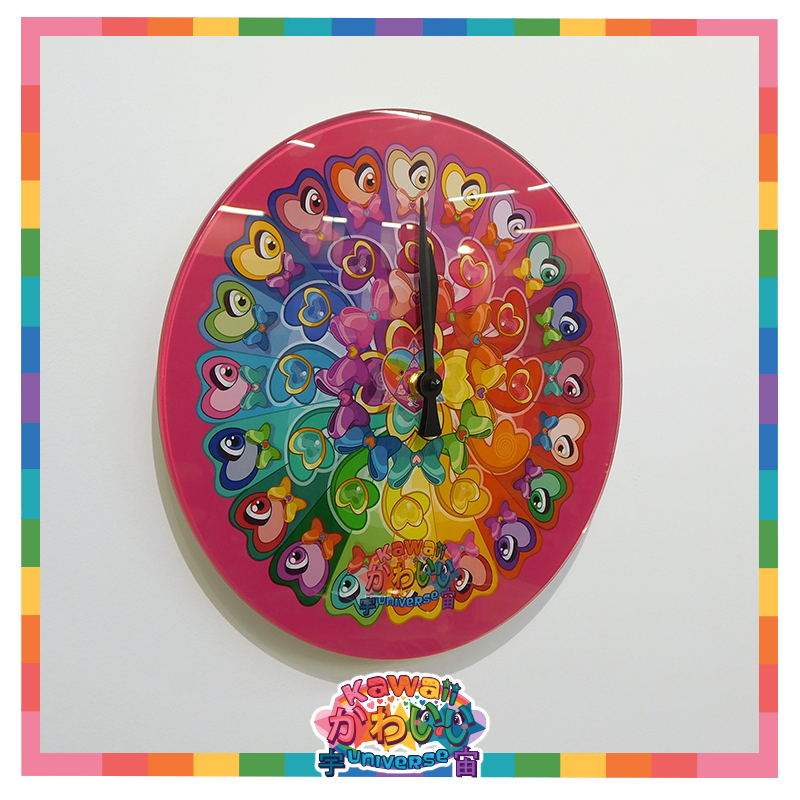 Kawaii Universe - Cute Cosmic Eye Hearts See You Medallion Clock