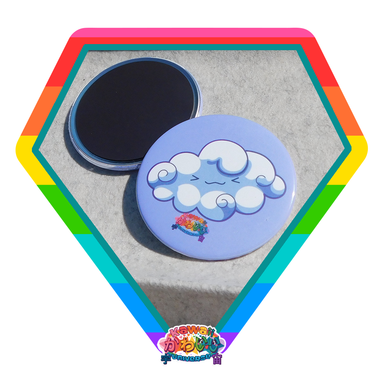 Kawaii Universe - Cute Cummmlus Cloud Designer Medallion Magnet