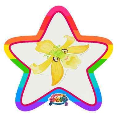 Kawaii Universe - Dingy Star Orchid Versatile Sticker - Classic or Glass Decal or Magnet or Patch