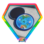 Kawaii Universe - Cute East Hemisphere Earth Designer Medallion Magnet