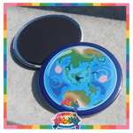 Kawaii Universe - Cute East Hemisphere Earth Designer Medallion Magnet