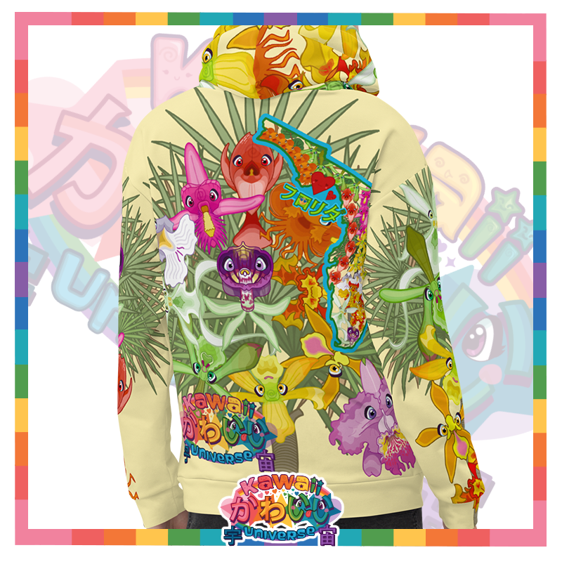 Kawaii Universe - Cute Florida Orchid Flowers Unisex Hoodie