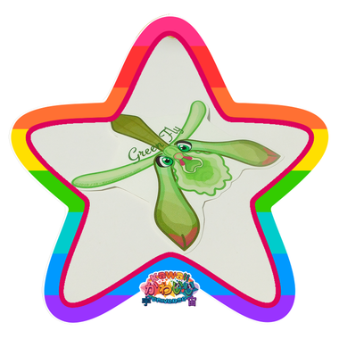 Kawaii Universe - Green Fly Orchid Versatile Sticker - Classic or Glass Decal or Magnet or Patch