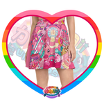Kawaii Universe - Cute Hyper Nikomi Pink Collection Designer Flowy Skirt