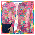 Kawaii Universe - Cute Hyper Nikomi Pink Collection Toddler to Tween Unisex Swim Shirt