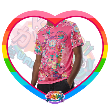Kawaii Universe - Cute Hyper Nikomi Pink Collection Unisex Sports Eco Shirt
