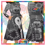 Kawaii Universe - Cute Metallized Robot Designer Flow Dress