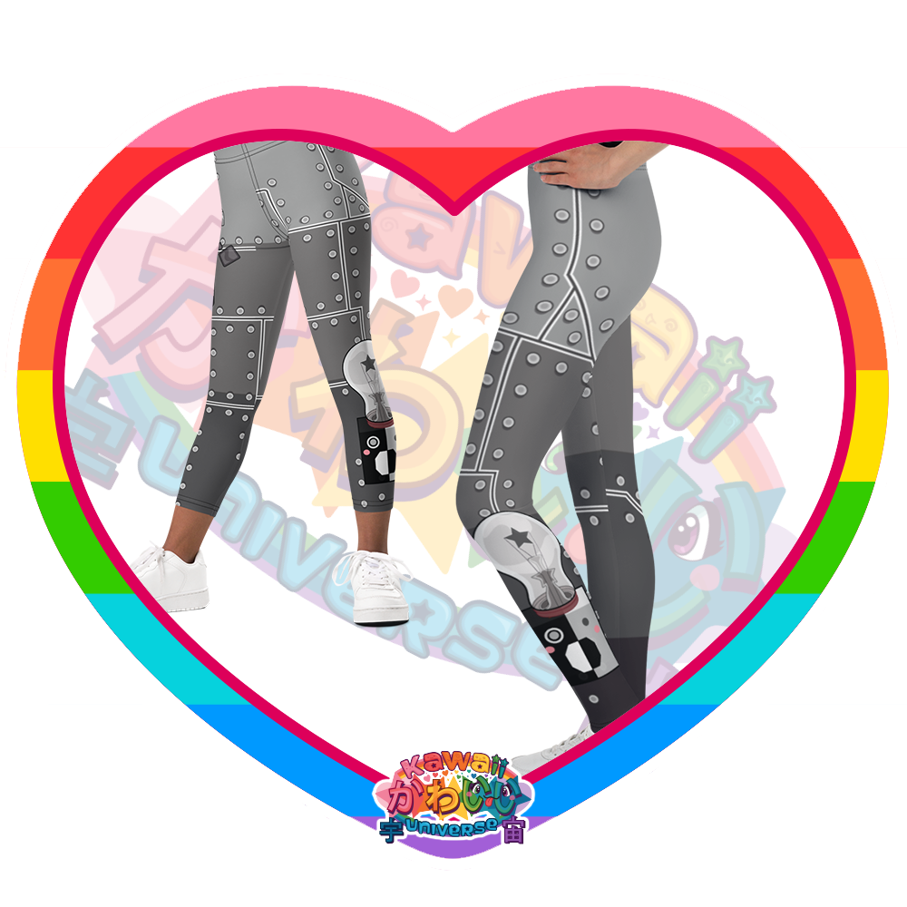 Kawaii Universe - Cute Metallized Robot Toddler to Tween Leggings