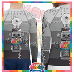 Kawaii Universe - Cute Metallized Robot Toddler to Tween Unisex Sun and Swim Shirt