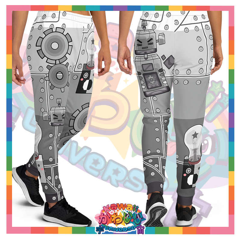 Kawaii Universe - Cute Metallized Robot Ladies Sweat Pants