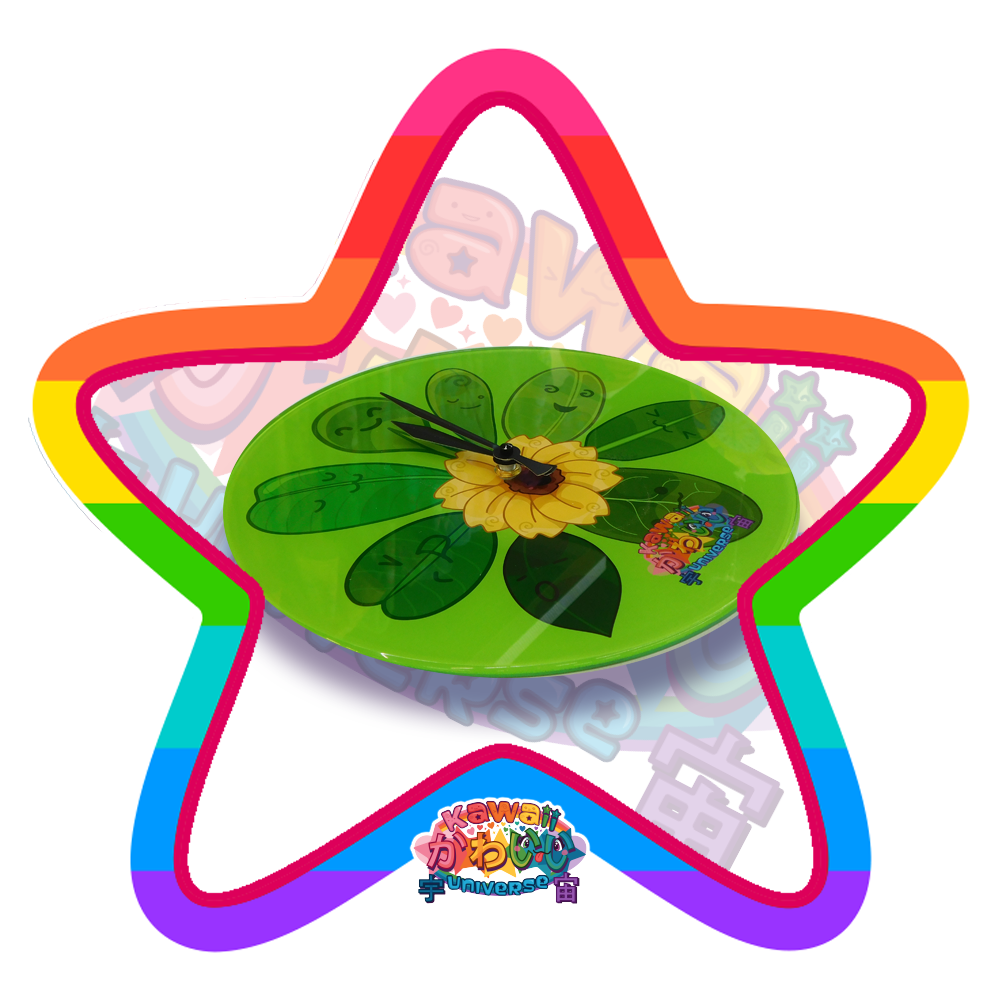 Kawaii Universe - Cute Miami Leaves Legend Medallion Clock