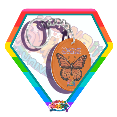 Kawaii Universe Cute Miami Monach Butterfly Designer Keyring with Charm