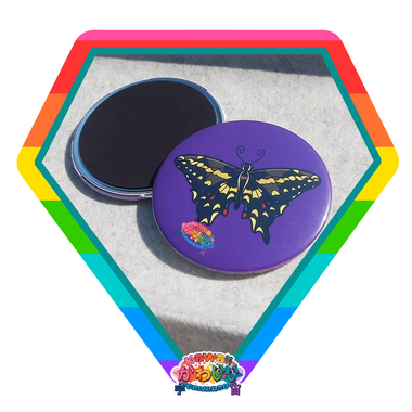 Kawaii Universe - Cute Miami Schaus Swallowtail Butterfly Designer Medallion Magnet