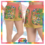 Kawaii Universe - Cute Miami Tiki Totems Ladies Sports Shorts
