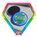 Kawaii Universe - Cute Middle Hemisphere Earth Designer Medallion Magnet