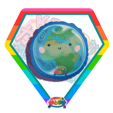 Kawaii Universe - Cute Middle Hemisphere Earth Double Sided Zippered Pillow