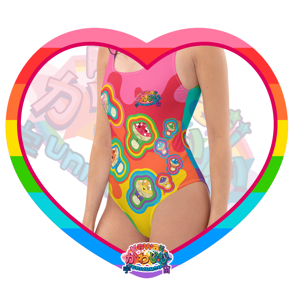 Kawaii Universe - Cute Natsu Fantasy Mushrooms Ladies Swimsuit Bodice