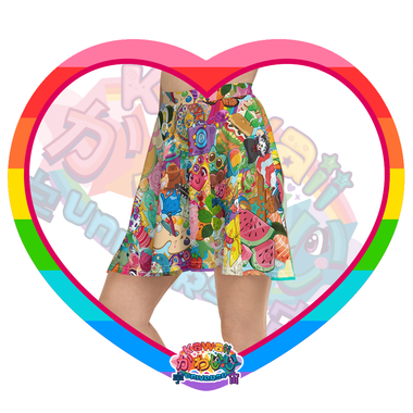 Kawaii Universe - Cute Neoverse Collection Designer Flowy Skirt