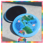 Kawaii Universe - Cute West Hemisphere Earth Designer Medallion Magnet