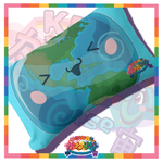 Kawaii Universe - Cute West Hemisphere Earth Double Sided Zippered Pillow