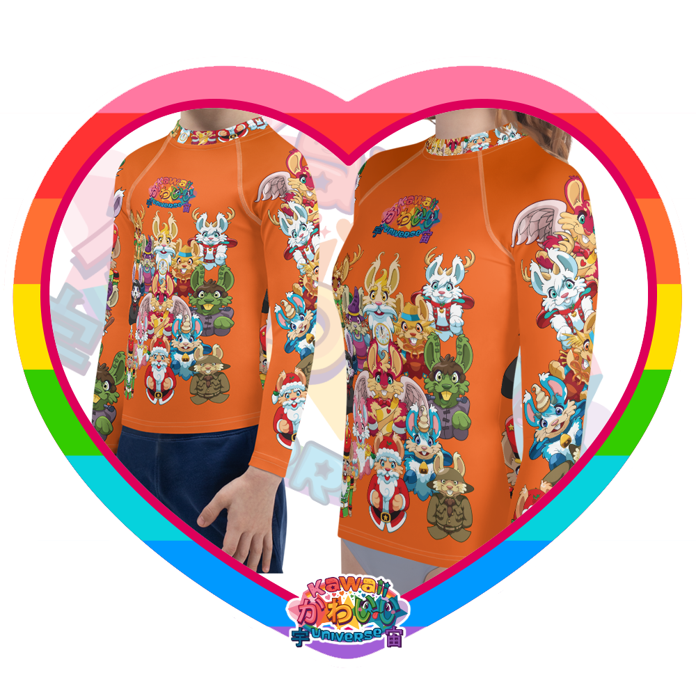 Kawaii Universe - Cute Year of Bunnies Toddler to Tween Unisex Swim Shirt