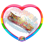Kawaii Universe - Cute Ultimate Pizza Party Warm Designer Satin Ribbon 3 inch Wide